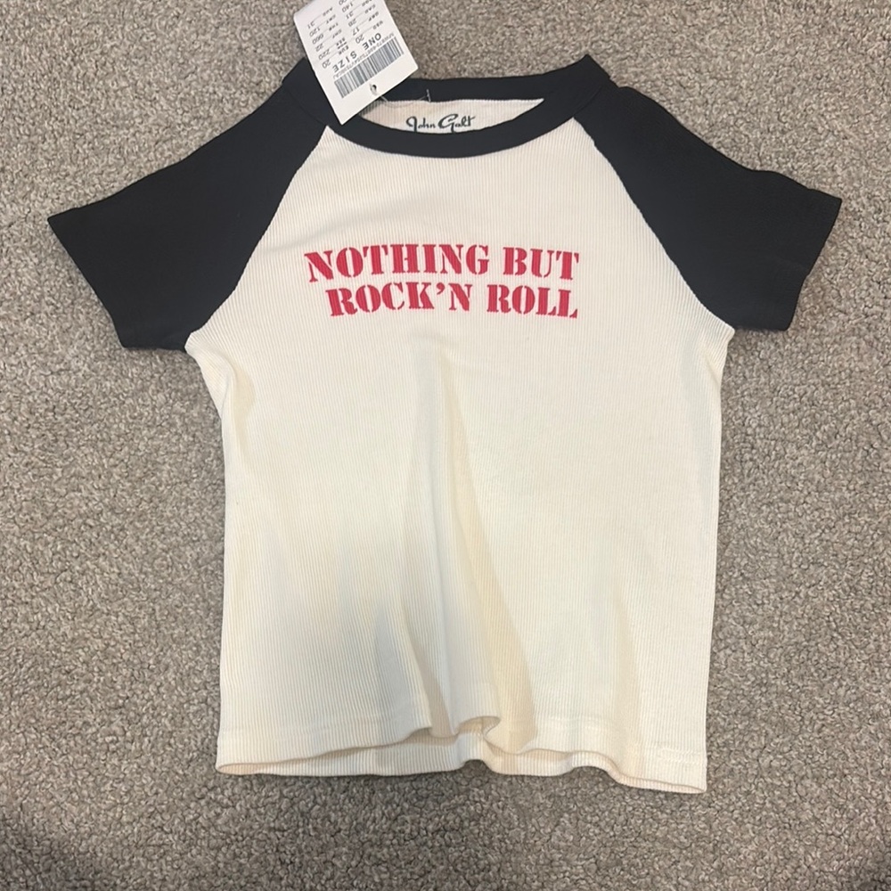 Brandy Melville Black and White Short Sleeve Tee